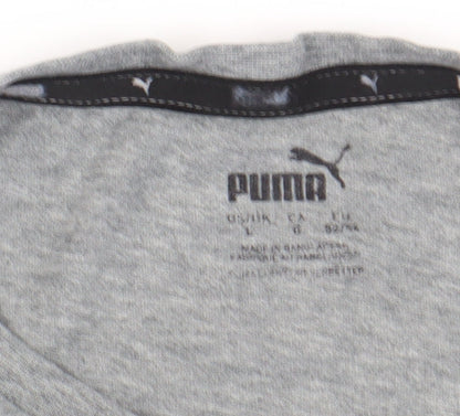 Puma Men's Grey Crew Neck T-Shirt Size L