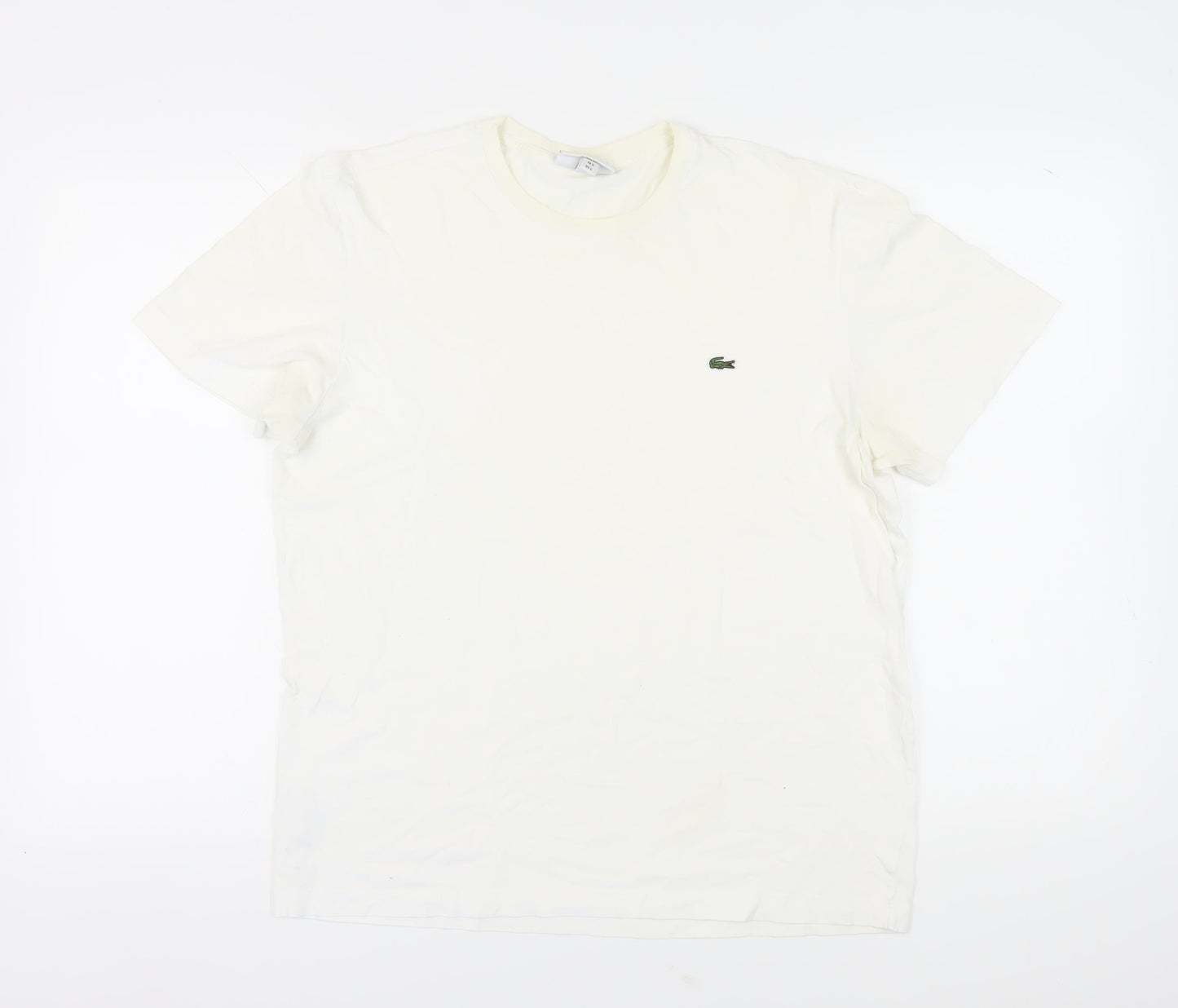 Lacoste Men's White T-Shirt L - Classic Cotton