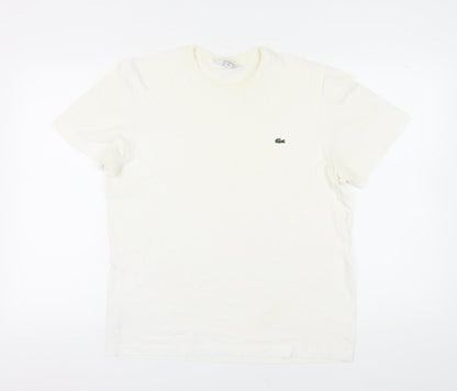 Lacoste Men's White T-Shirt L - Classic Cotton