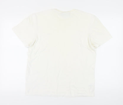 Lacoste Men's White T-Shirt L - Classic Cotton