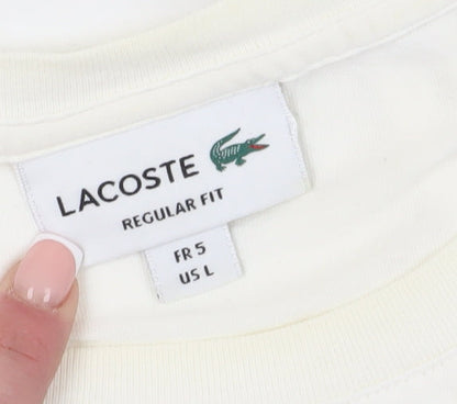 Lacoste Men's White T-Shirt L - Classic Cotton