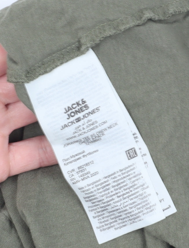 Mens UK Size L JACK & JONES Green  T-Shirt