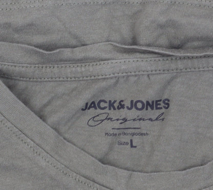 Mens UK Size L JACK & JONES Green  T-Shirt