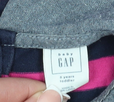 Gap Girls Multicoloured Stripe A-Line Dress 5 Years