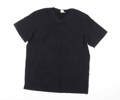 Mens UK Size L Cotton Traders Black  T-Shirt