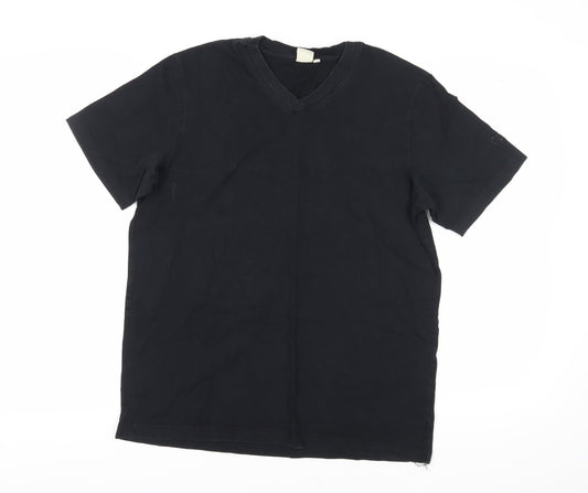 Mens UK Size L Cotton Traders Black  T-Shirt