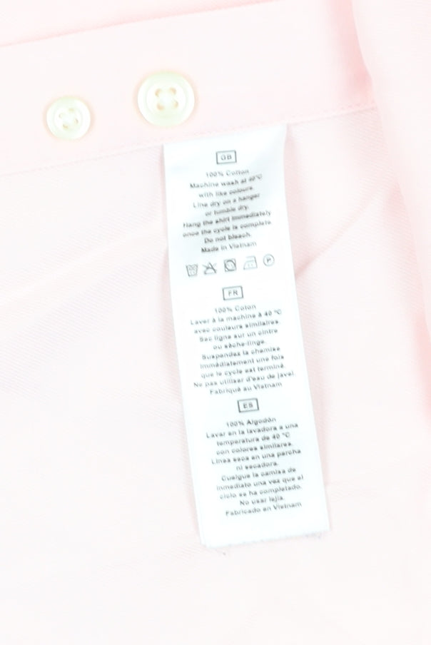 TM Lewin Pink Men's Regular Fit Dress Shirt, Size 15