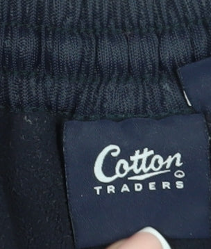 Mens UK Size L Cotton Traders Regular Fit Rain Trousers Blue Trousers