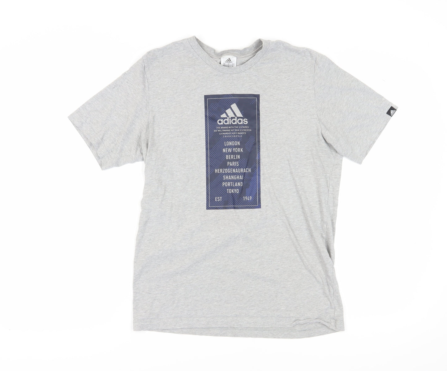 Adidas Men's Grey S City Graphic T-Shirt