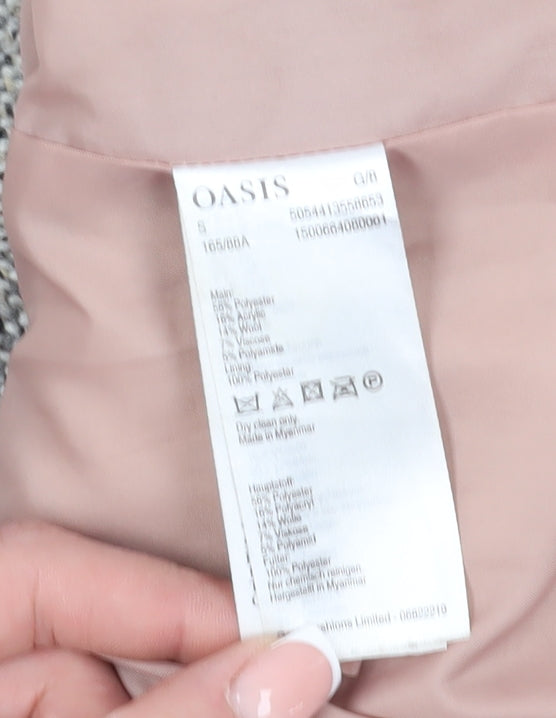 Oasis Women's Grey Wool Blend Pea Coat Size S