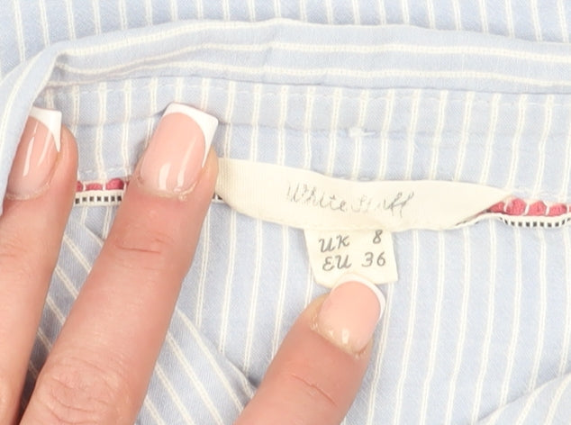 Womens UK Size 8 White Stuff Blue  Button-Up