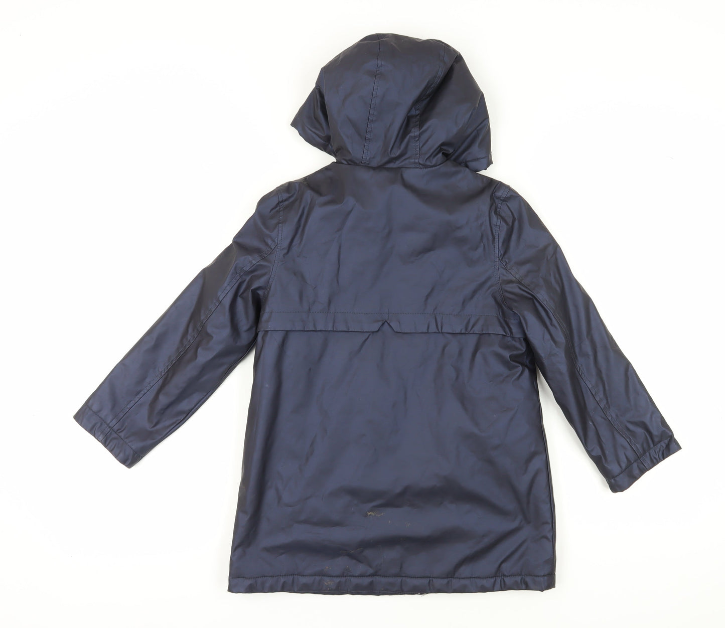 Marks and Spencer Girls Blue Hooded Parka Coat 7-8 Years