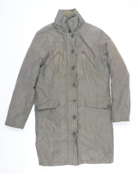 Womens UK Size S Marks and Spencer Grey Overcoat