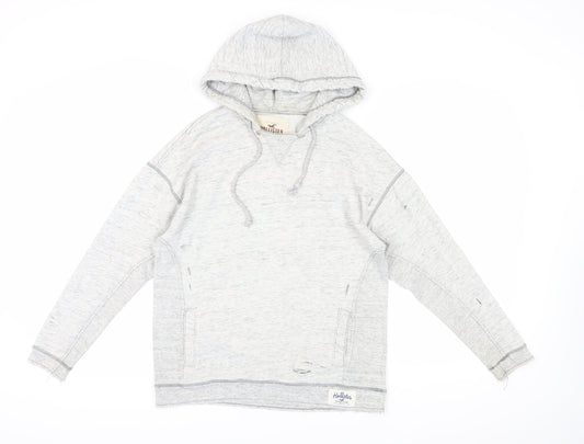 Mens UK Size XS Hollister Grey Pullover Hoodie