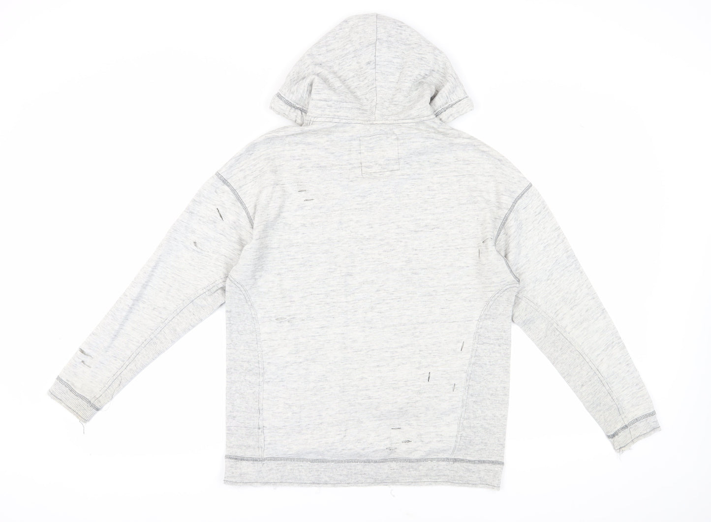 Mens UK Size XS Hollister Grey Pullover Hoodie