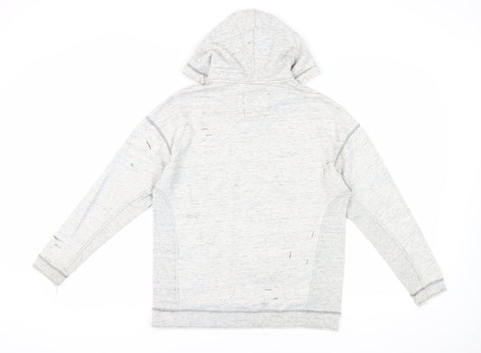 Mens UK Size XS Hollister Grey Pullover Hoodie