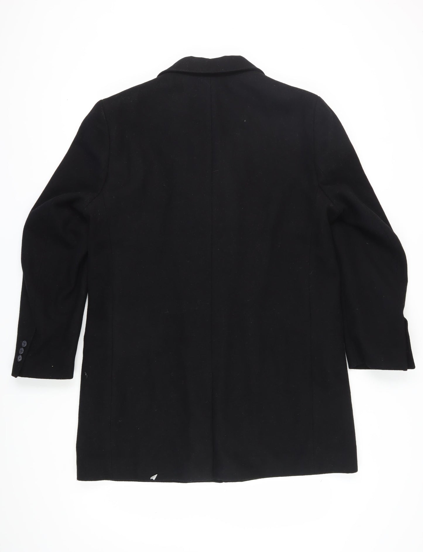 Mens UK Size L Stanley Adams Black Overcoat