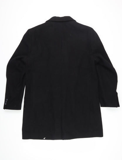 Mens UK Size L Stanley Adams Black Overcoat