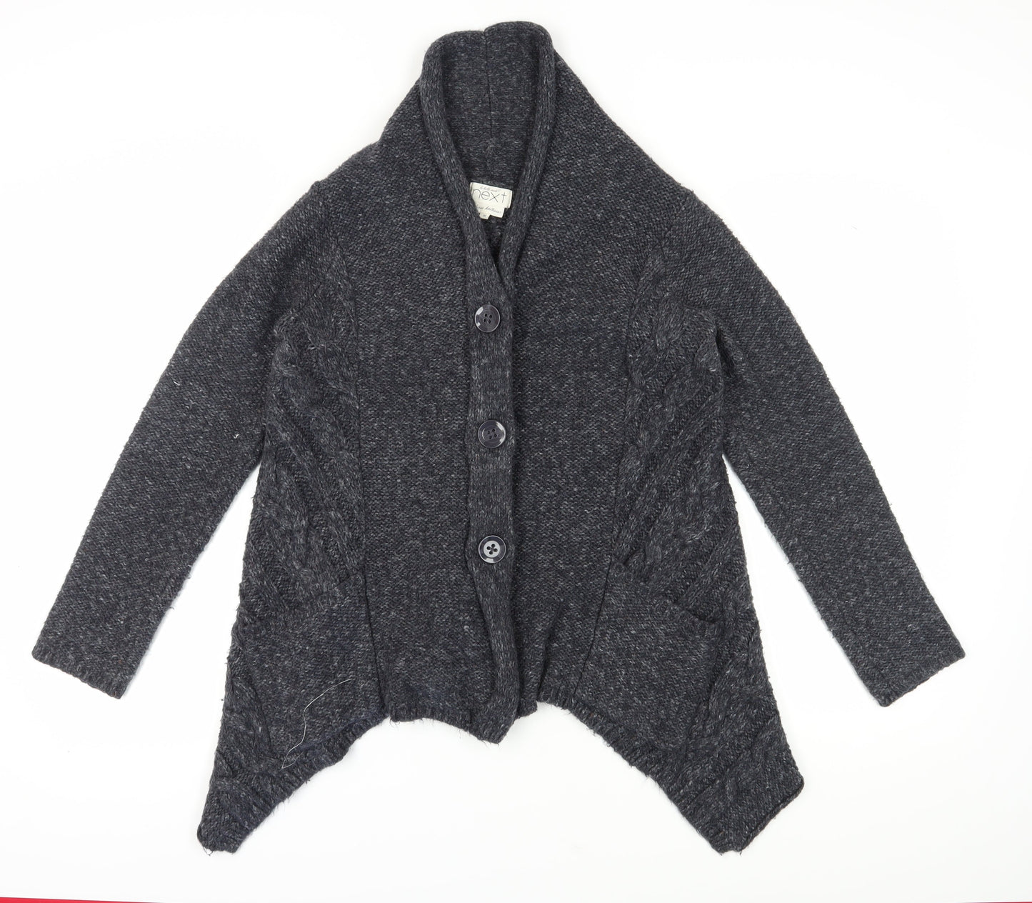 Womens UK Size M NEXT Grey Cardigan Jumper