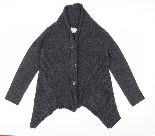 Womens UK Size M NEXT Grey Cardigan Jumper