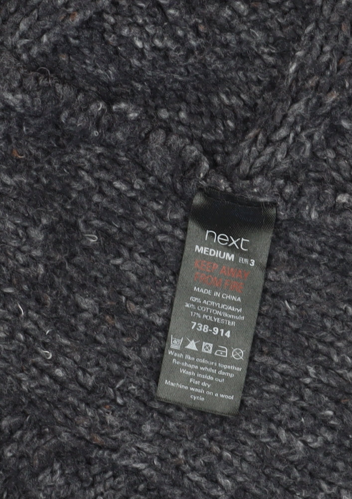 Womens UK Size M NEXT Grey Cardigan Jumper