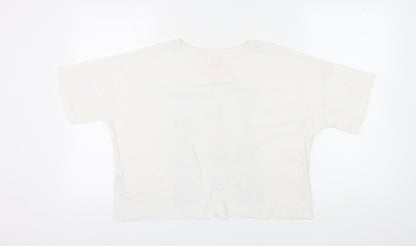 Barbie Women's Beige T-Shirt, Size S, Cotton, Casual Wear