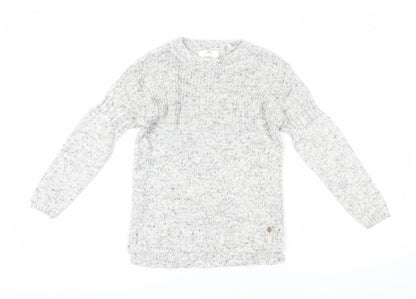 Zara Unisex Kids Grey Knit Jumper - Size 9 Years