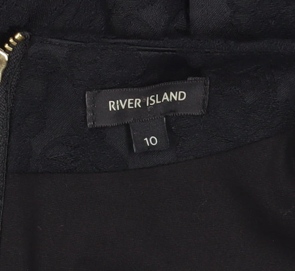 River Island Black Sheath Dress, Size 10, Party