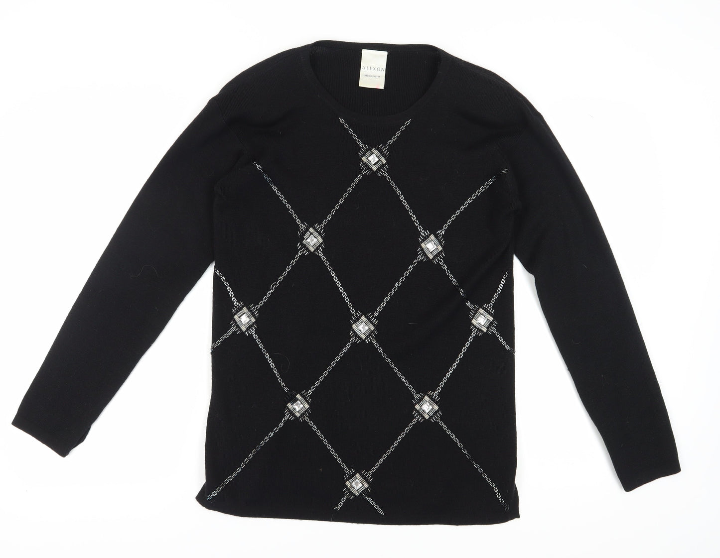 Womens UK Size M Alexon Black Pullover Jumper