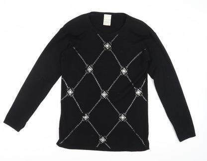 Womens UK Size M Alexon Black Pullover Jumper