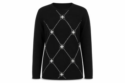 Womens UK Size M Alexon Black Pullover Jumper