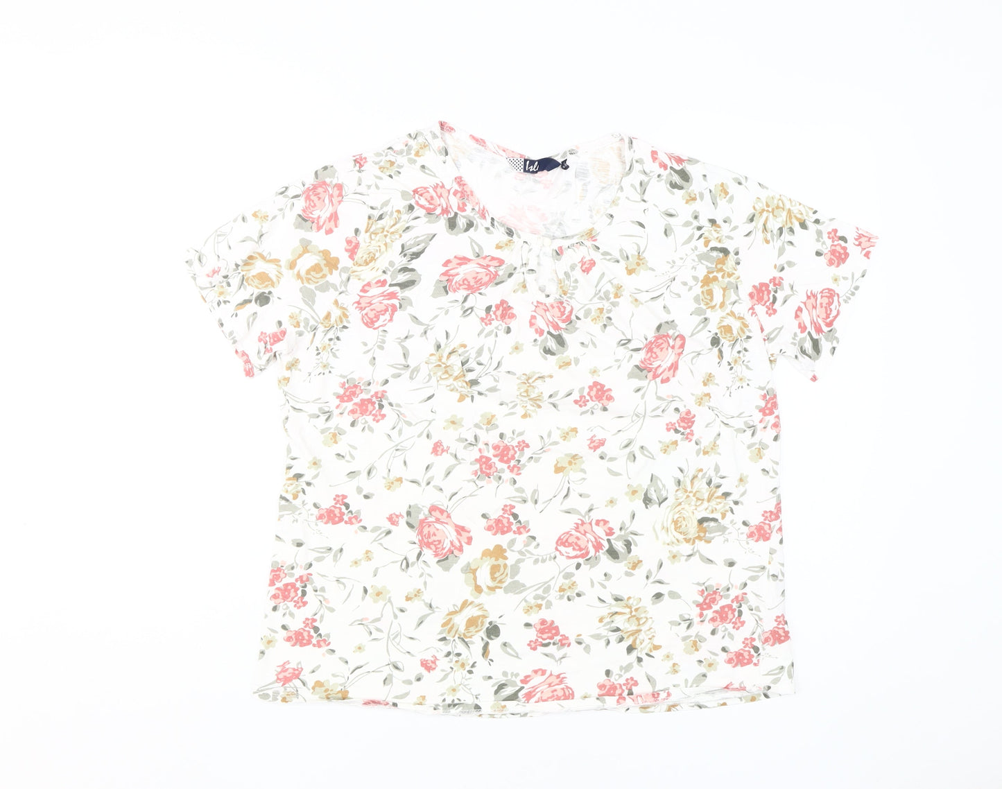Womens UK Size L Isle Multicoloured Basic T-Shirt