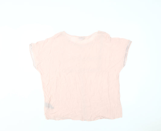 Womens UK Size 14 Marks and Spencer Pink  Blouse