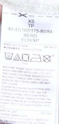 GAP Women’s Beige Camouflage XS T-Shirt