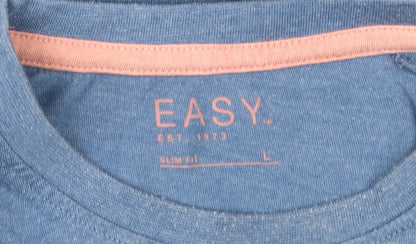 Mens UK Size L Easy Blue  T-Shirt