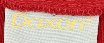 Daxon Women's Red Cardigan, Size L, V-Neck Casual