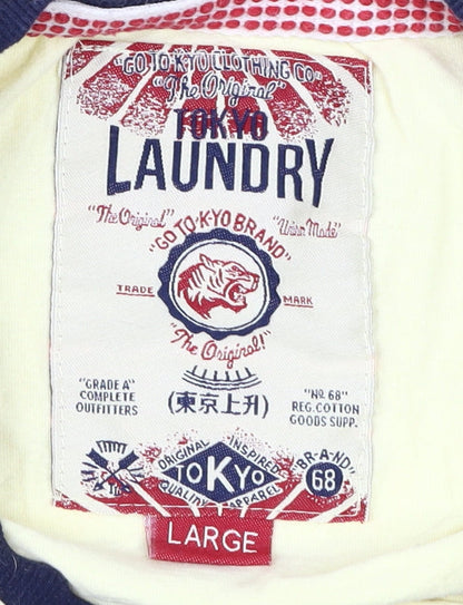 Tokyo Laundry Men's Yellow Graphic Print T-Shirt, Size L