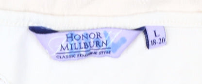 Womens UK Size L Honor Millburn Beige  T-Shirt
