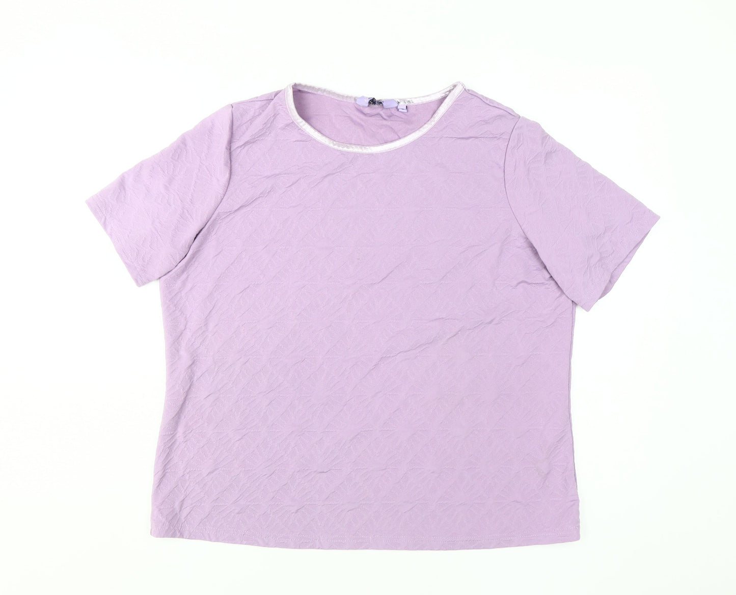 Womens UK Size 18 Honor Millburn Purple Basic T-Shirt