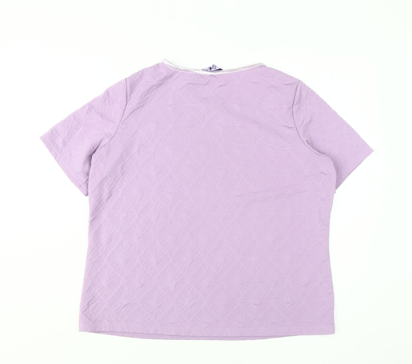 Womens UK Size 18 Honor Millburn Purple Basic T-Shirt