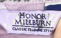 Womens UK Size 18 Honor Millburn Purple Basic T-Shirt