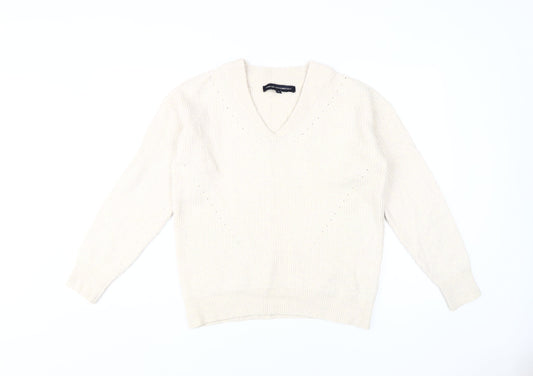 Womens UK Size S French Connection White Pullover Jumper