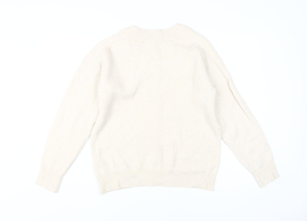 Womens UK Size S French Connection White Pullover Jumper