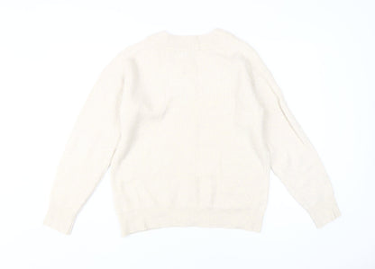 Womens UK Size S French Connection White Pullover Jumper