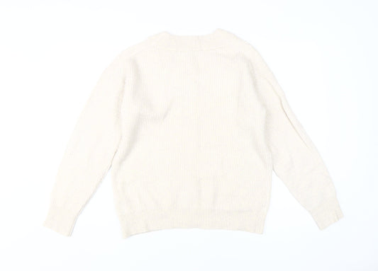 Womens UK Size S French Connection White Pullover Jumper