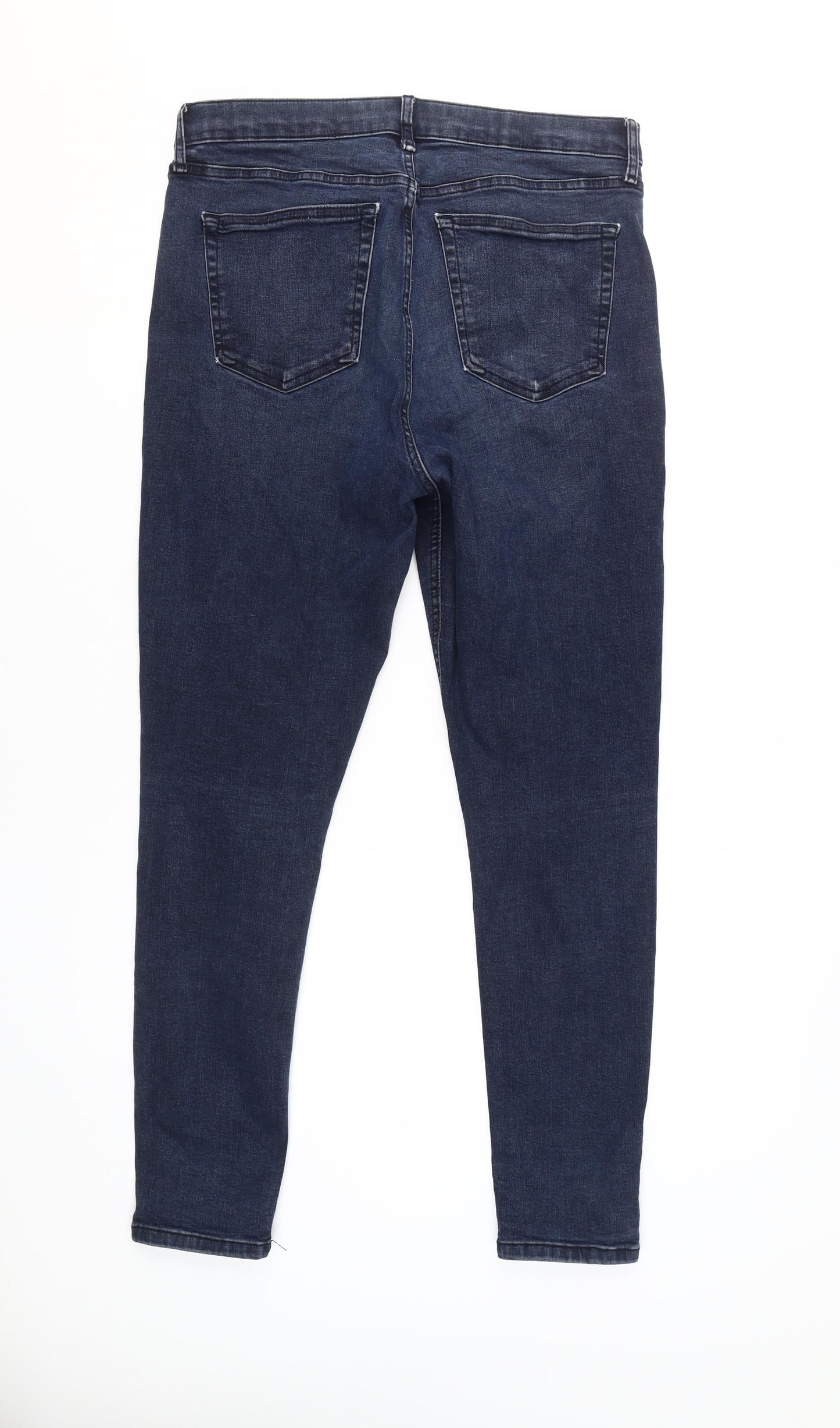 Topshop Women’s Blue Skinny Jeans, Size 16