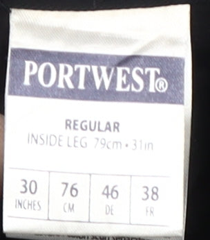 Portwest Men's Black Cargo Trousers, 30, Workwear