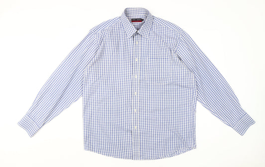 Mens UK Collar Size L Marks and Spencer Smart Blue  Dress Shirt