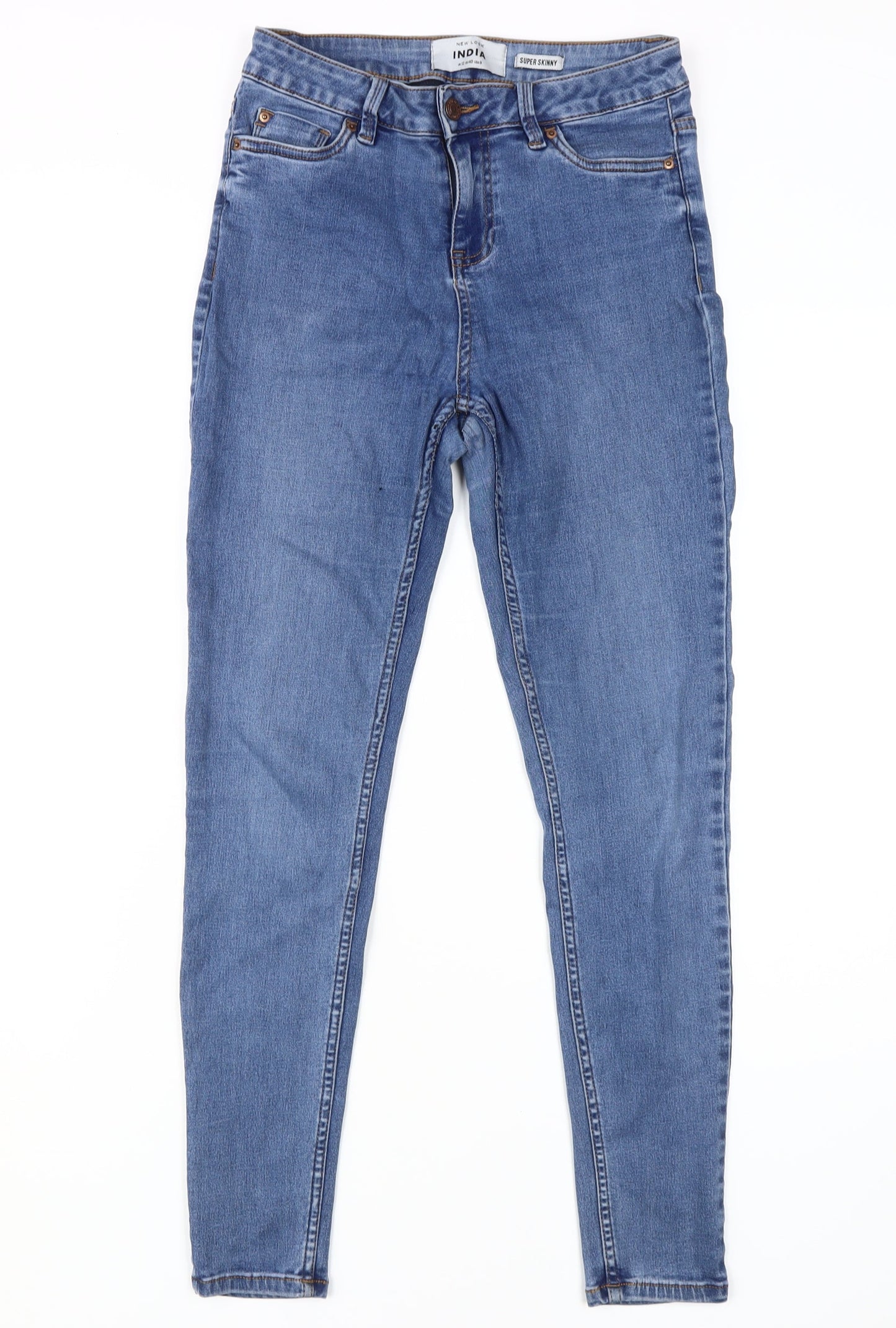 New Look Women's Blue Skinny Jeans Size 12