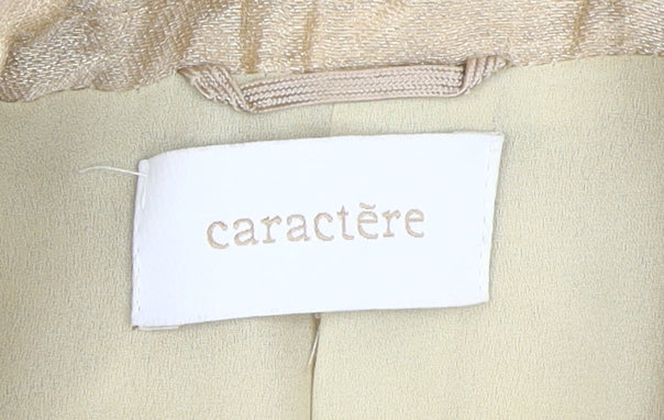 Caractère Women's Beige Blazer Size 12, Business Style